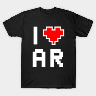 I Love Arkansas - Pixel heart for Arkansan gamer T-Shirt